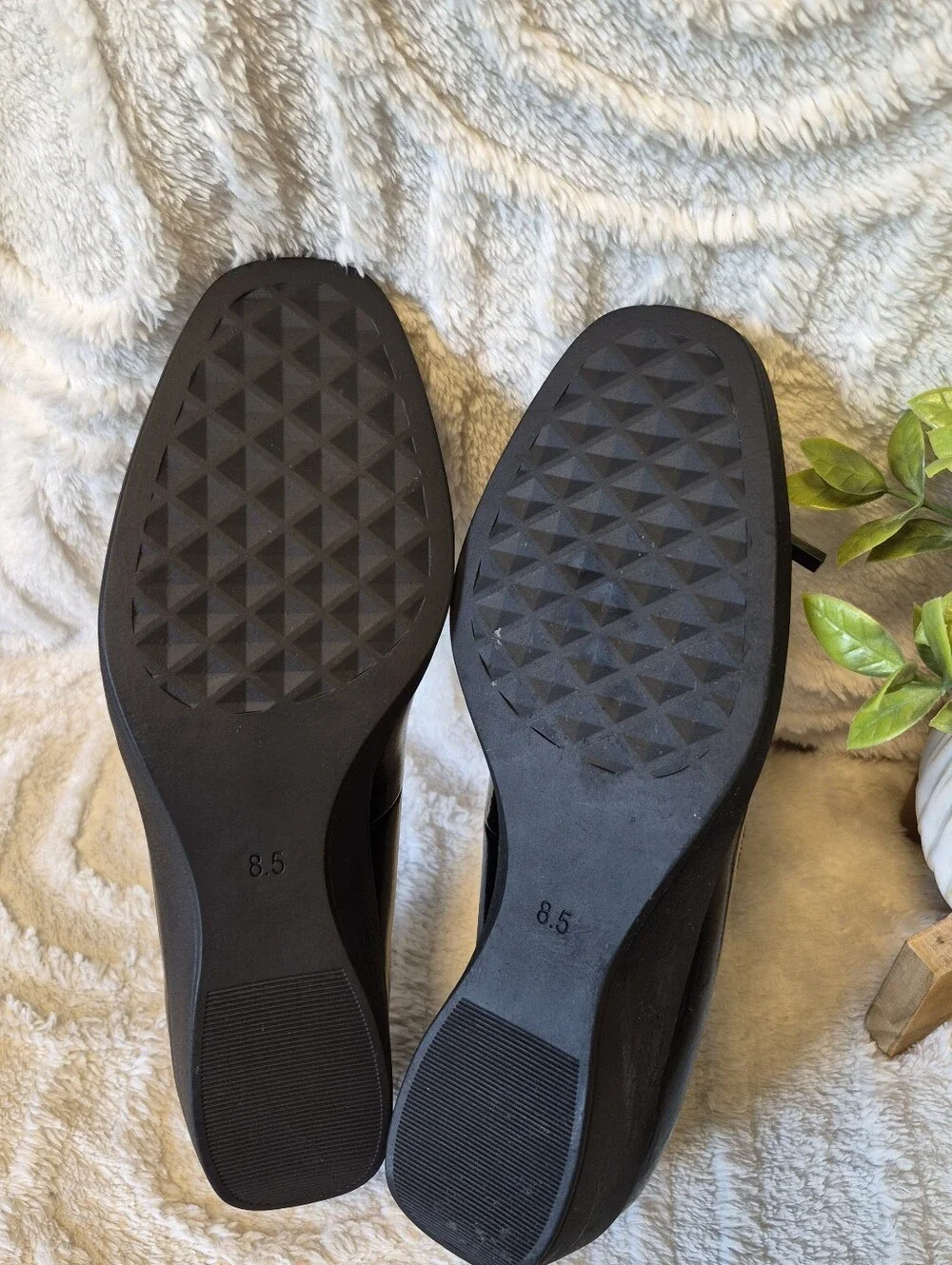 Aerosoles Tema Wedge Ballet Shoes Slip-On Black Patent Bow Detail Comfort Sz 8.5